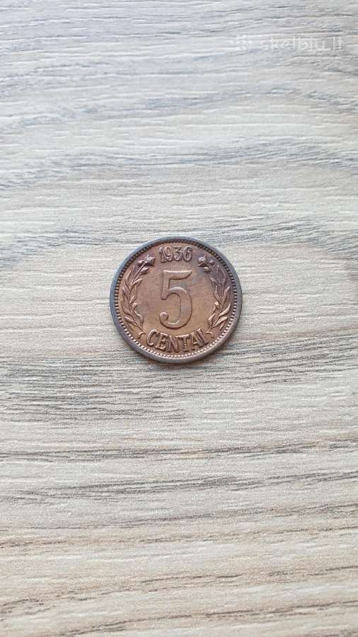 1936 metų 5 centai