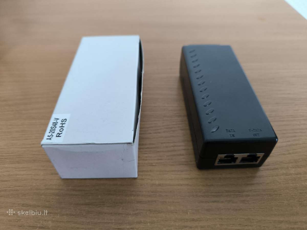 Poe maitinimas per Lan Dc 48v 0.4a vaizdo kameroms