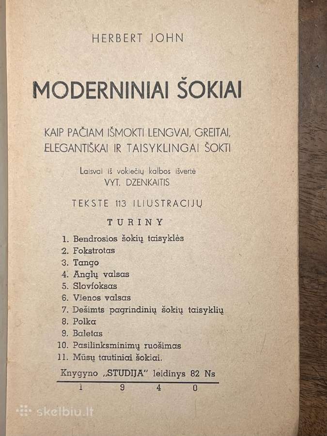 Herbert John Moderniniai Šokiai 1940 m. knyga - nuotraukos Nr. 6