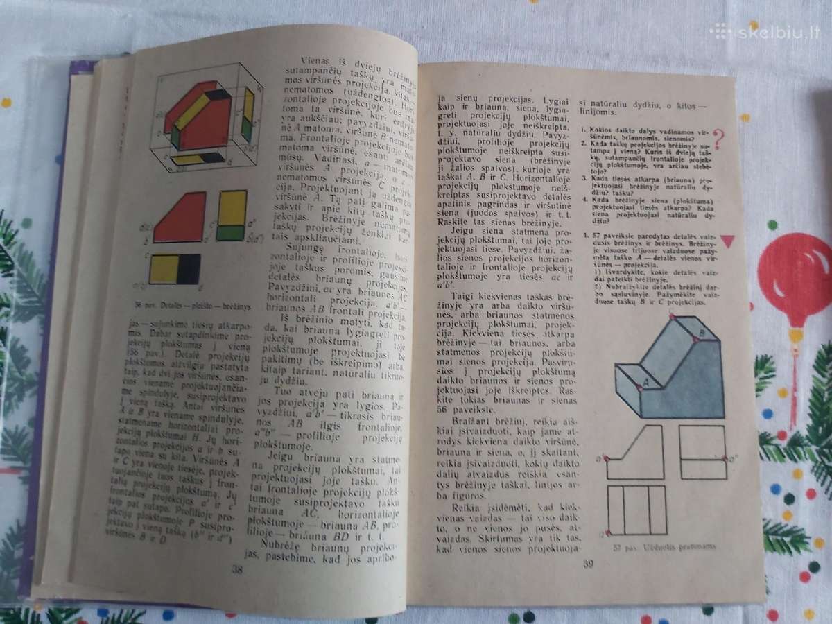 Senas braižybos vadovėlis,tarybinis vadovėlis - nuotraukos Nr. 4
