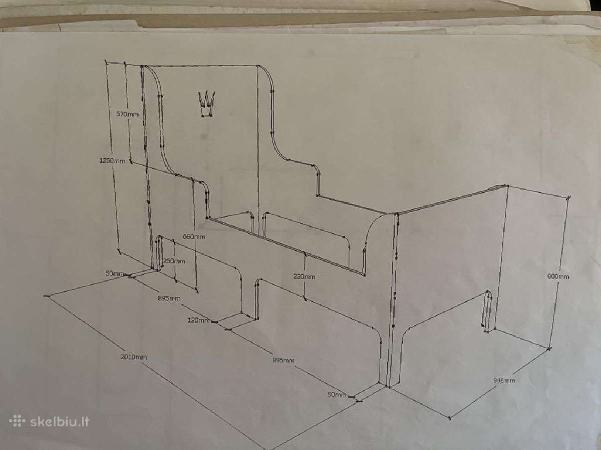 Vaikiška Lova su čiužniu Lonas Miegė 90*200 - nuotraukos Nr. 10