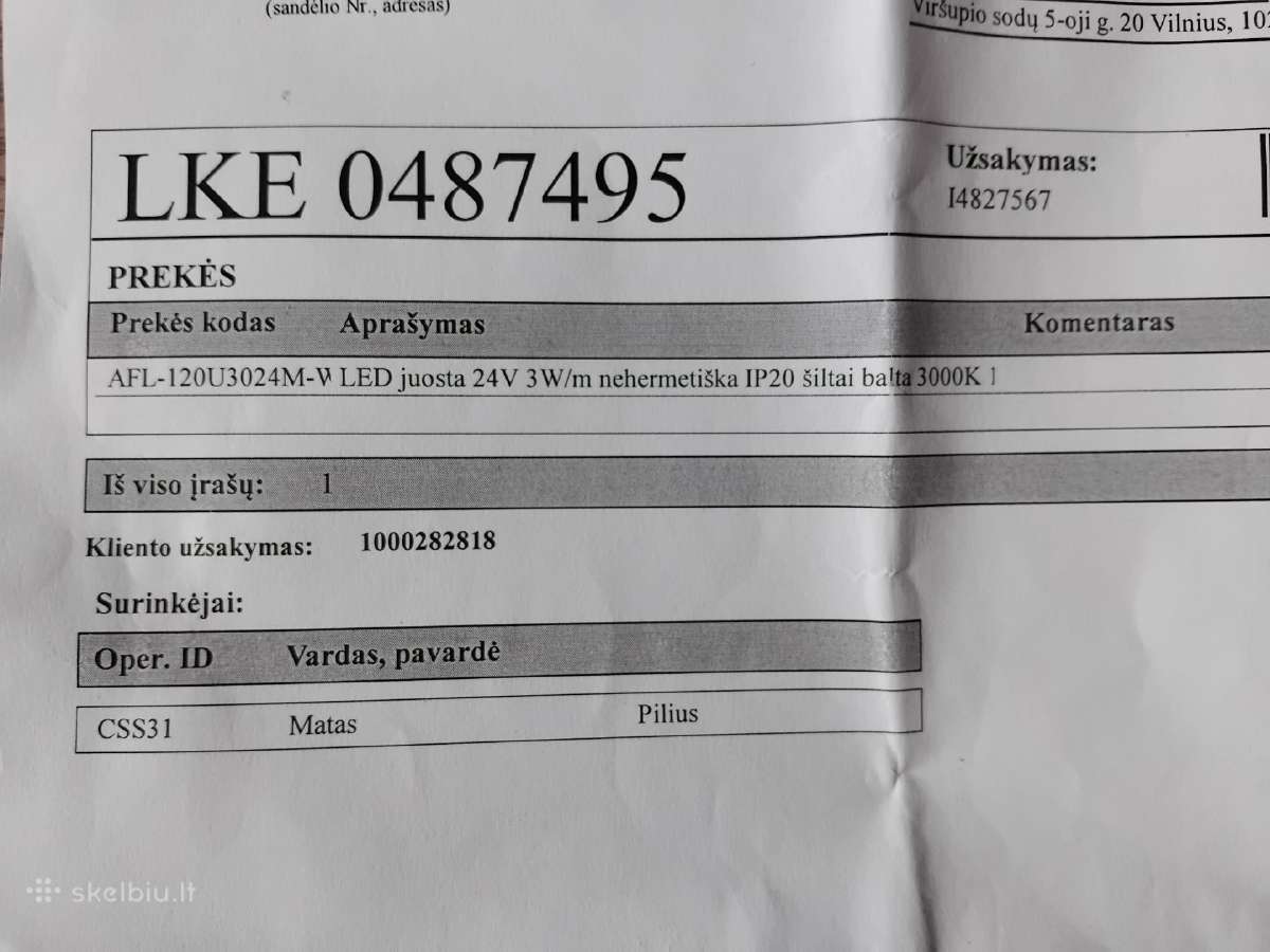 Pigiai nauja LED juosta šiltai balta 3000k - nuotraukos Nr. 2