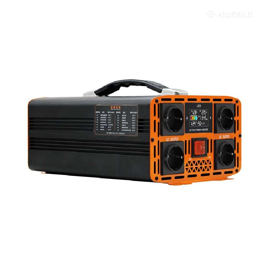 Įtampos keitiklis – inverteris 24v-220v 7000w piln - nuotraukos Nr. 2