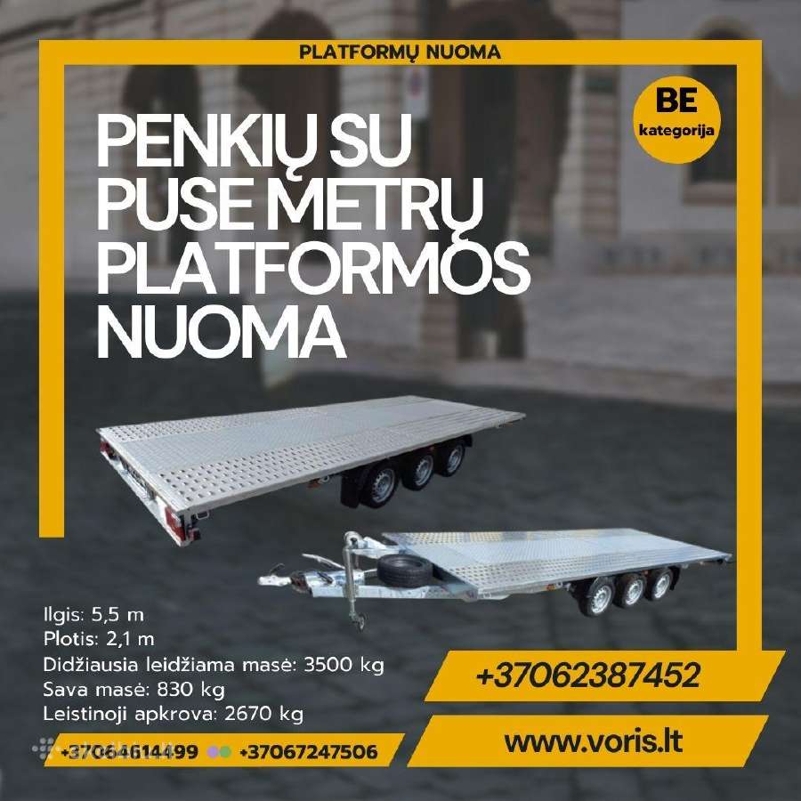 Platformu , traliuku ir priekabu Nuoma ! - nuotraukos Nr. 17
