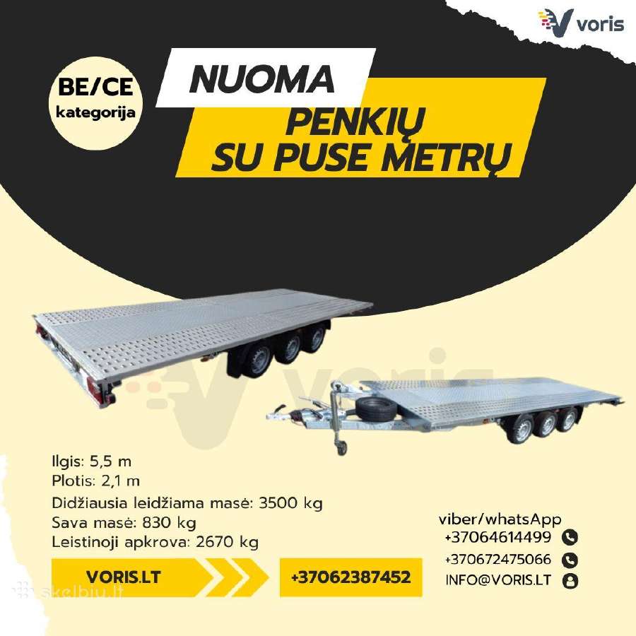 Platformu , traliuku ir priekabu Nuoma ! - nuotraukos Nr. 21