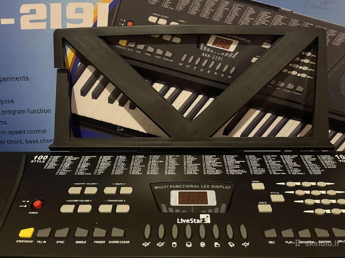 61 klavišų Ark-2191 elektroninis pianinas! - nuotraukos Nr. 7