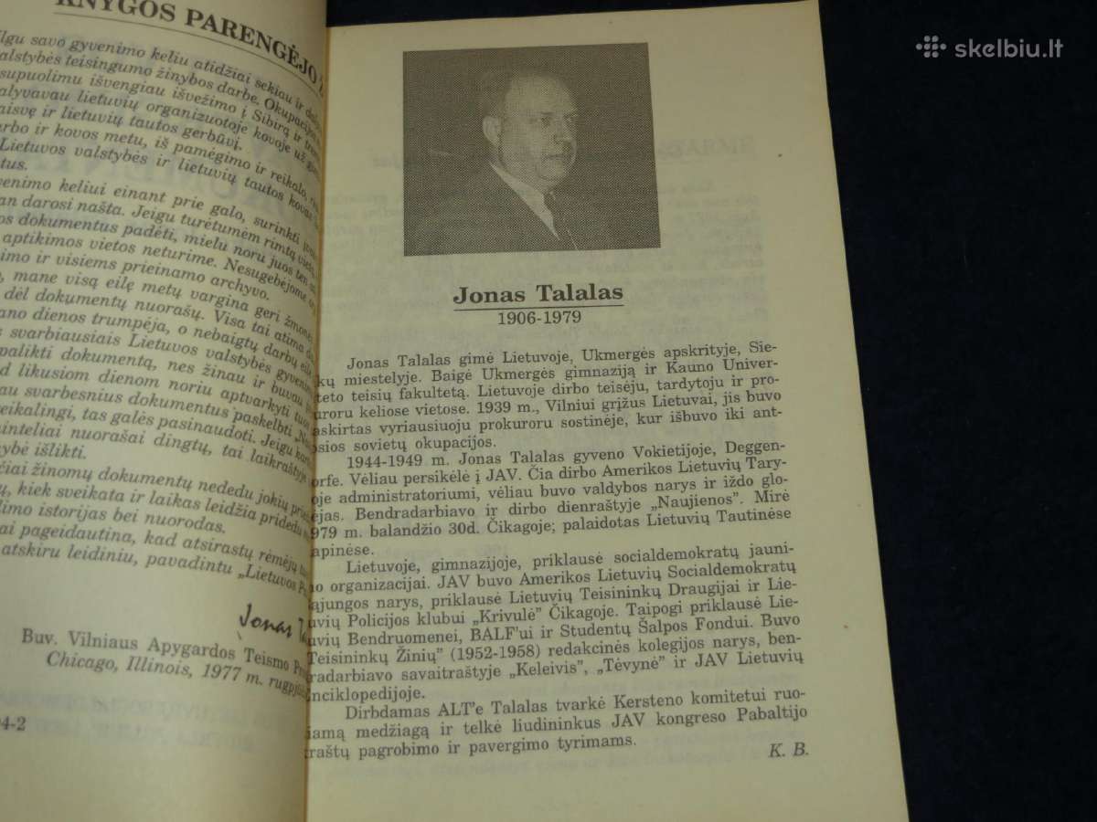 Knyga Lietuvos pavergimo dokumentai J. Talalas 94 - nuotraukos Nr. 4