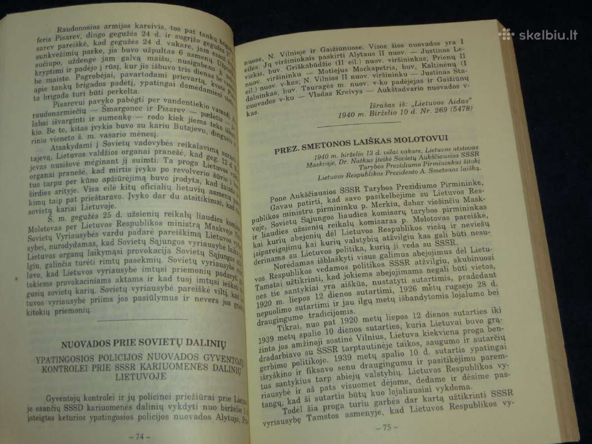 Knyga Lietuvos pavergimo dokumentai J. Talalas 94 - nuotraukos Nr. 7