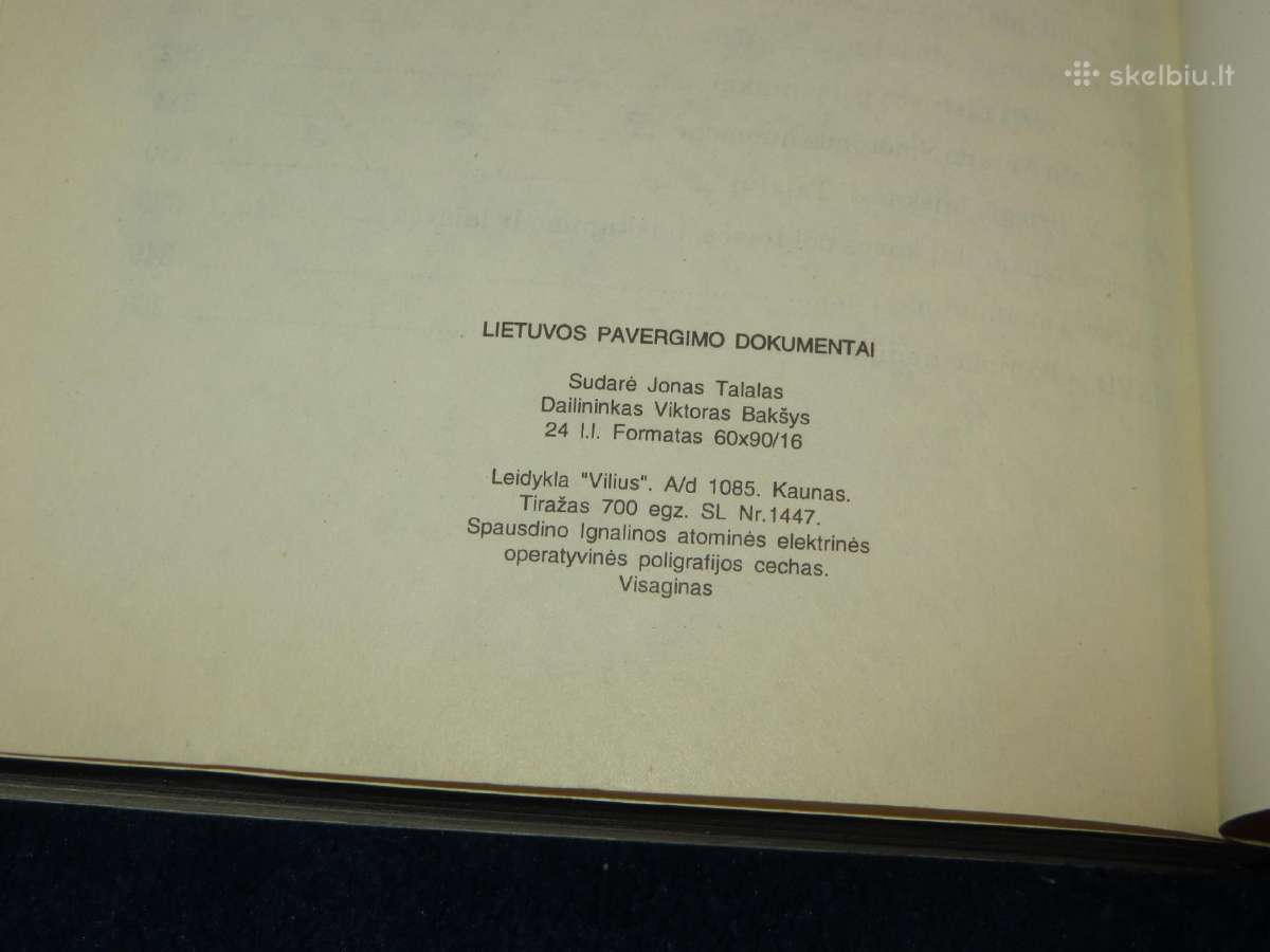 Knyga Lietuvos pavergimo dokumentai J. Talalas 94 - nuotraukos Nr. 17