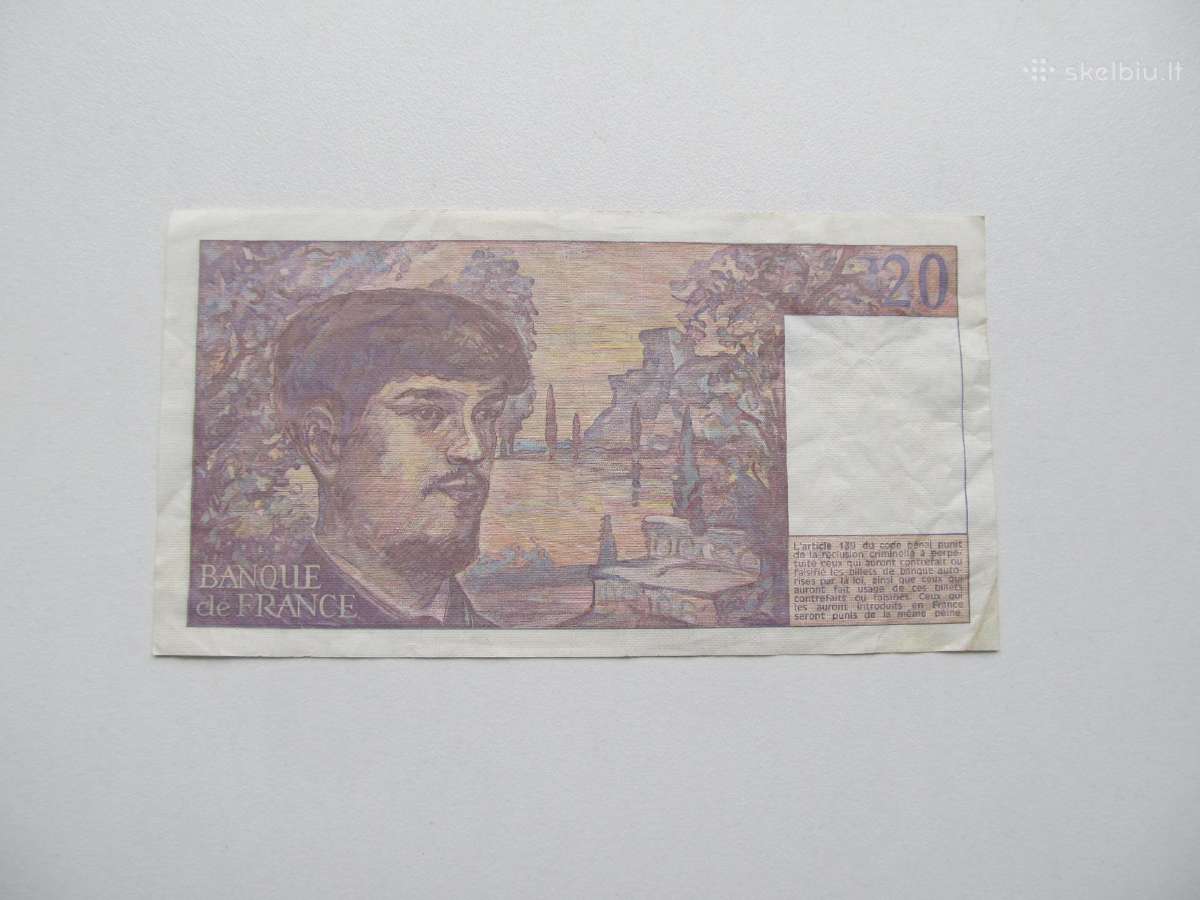 20 franku , Prancūzija , 1987 - nuotraukos Nr. 2