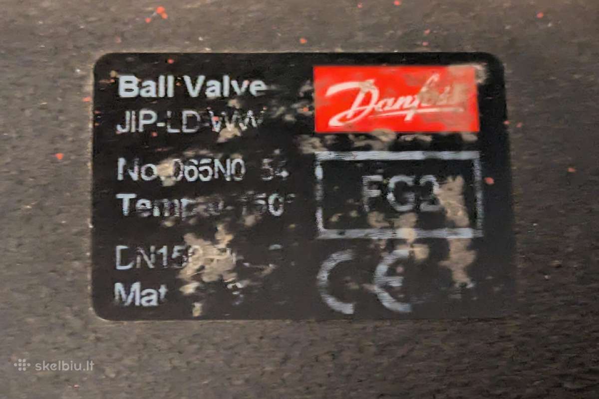 Danfoss rutulinis vožtuvas, įvirinamas Jip Dn150 - nuotraukos Nr. 2