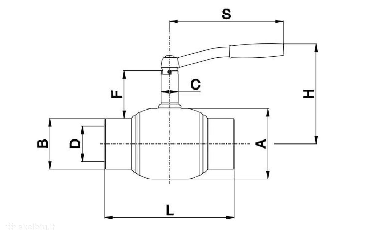 Danfoss rutulinis vožtuvas, įvirinamas Jip Dn150 - nuotraukos Nr. 4