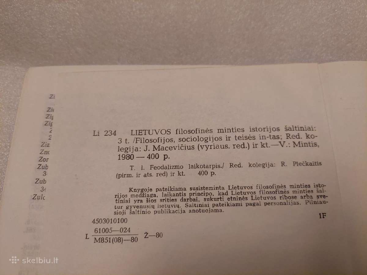 Lietuvos filosofinės minties istorijos šaltiniai - nuotraukos Nr. 3