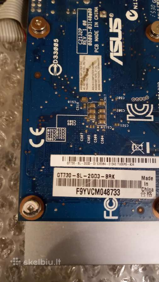 Asus gt730 silent 2gb gddr3 64bit-30eur - nuotraukos Nr. 2
