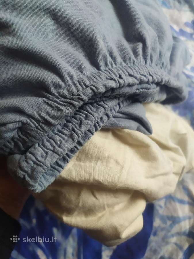 Naudotos medvilnės paklodės su guma 60x120 - nuotraukos Nr. 2