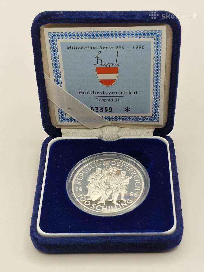 Austrija, 100 šilingų, 1996, Leopoldas III