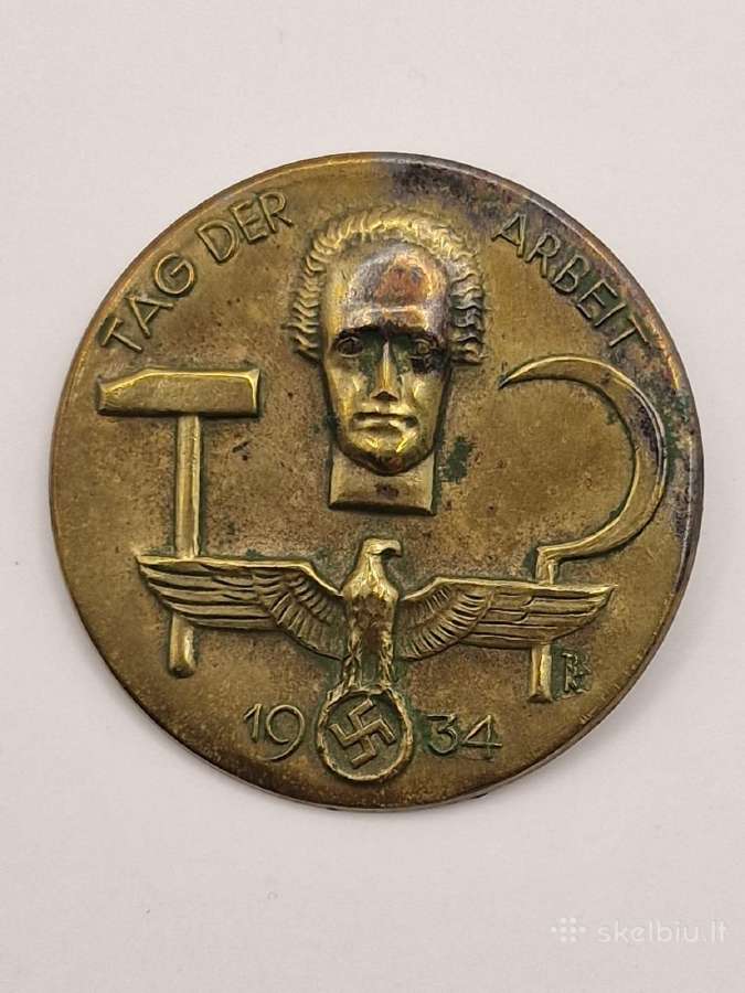 Vokiškas Darbo dienos atminimo ženkliukas 1934 m. - nuotraukos Nr. 3