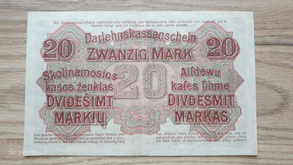 1918 metų 20 Markių Ostmarkės - nuotraukos Nr. 2