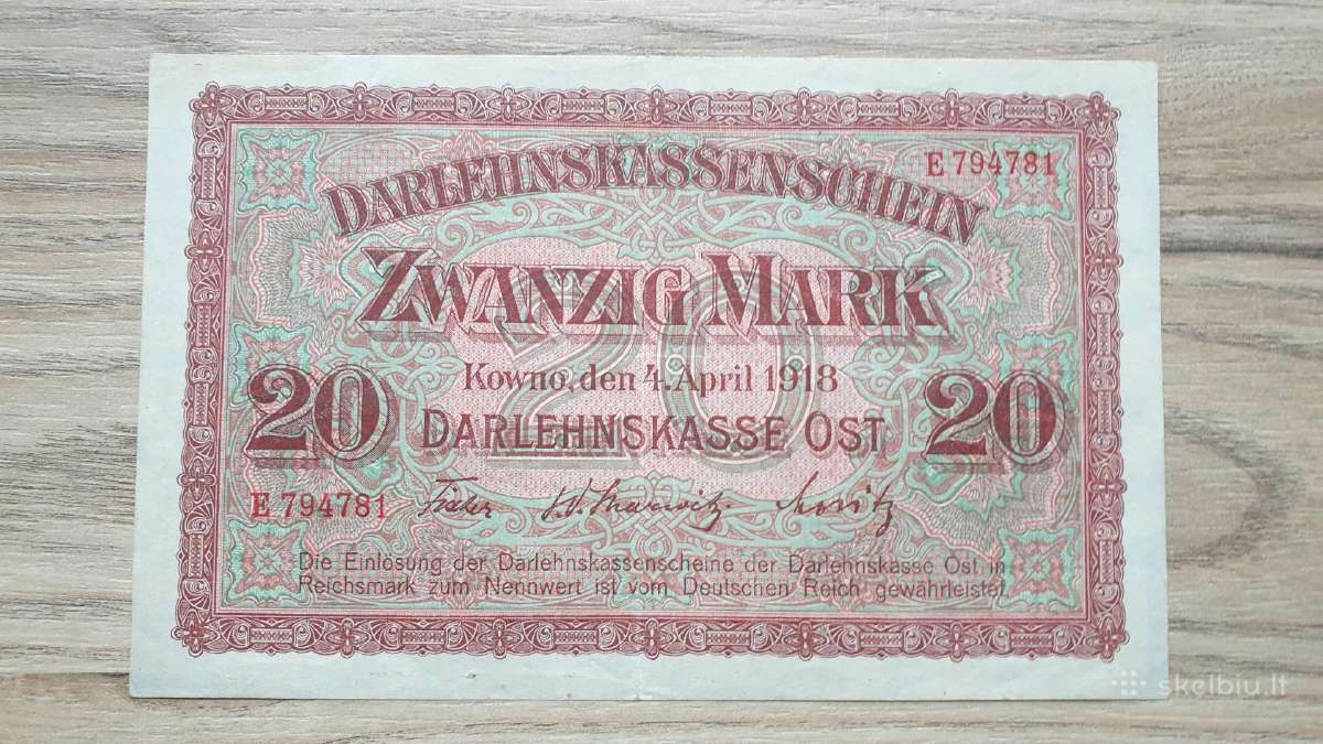 1918 metų 20 Markių Ostmarkės