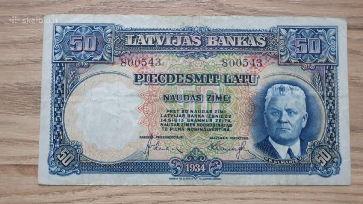 1934 metų 50 latų Latvija