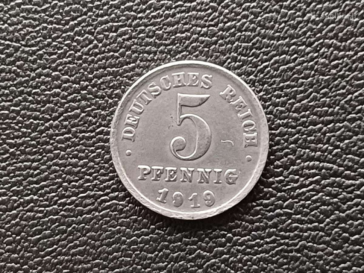 (436) 5 pfeningai 1919m. Vokietija