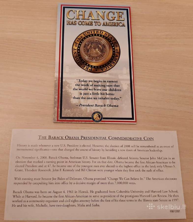 Barako Obamos inauguracijos pusės dolerio moneta - nuotraukos Nr. 3