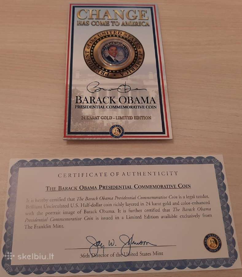 Barako Obamos inauguracijos pusės dolerio moneta - nuotraukos Nr. 4
