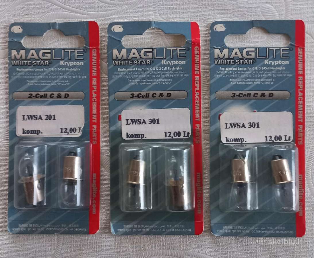 Prožektoriaus Maglite lemputės