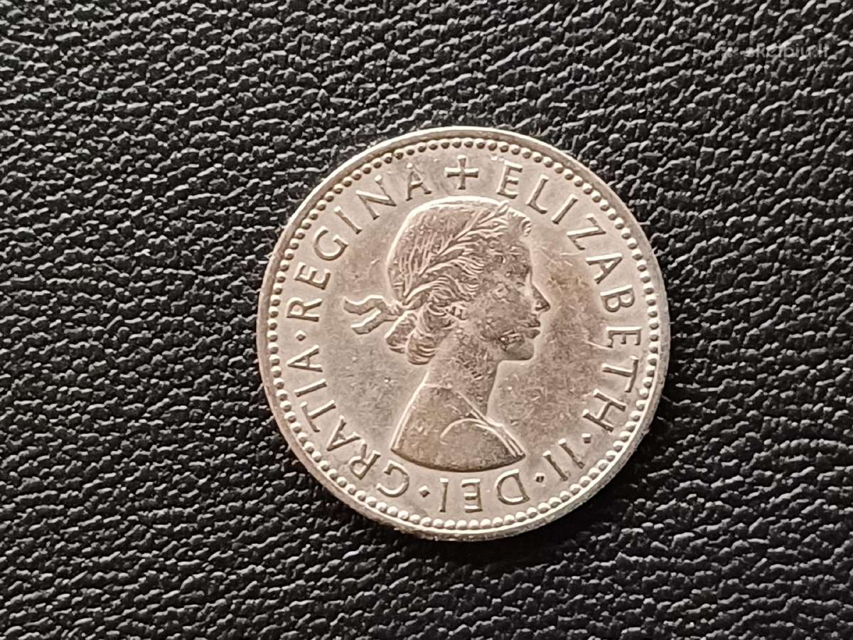 1 šilingas 1955m. Britanija - nuotraukos Nr. 2