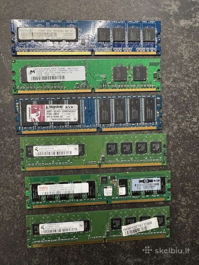 Seni RAM, įvairūs nuo 256 MB iki 2 GB - nuotraukos Nr. 2