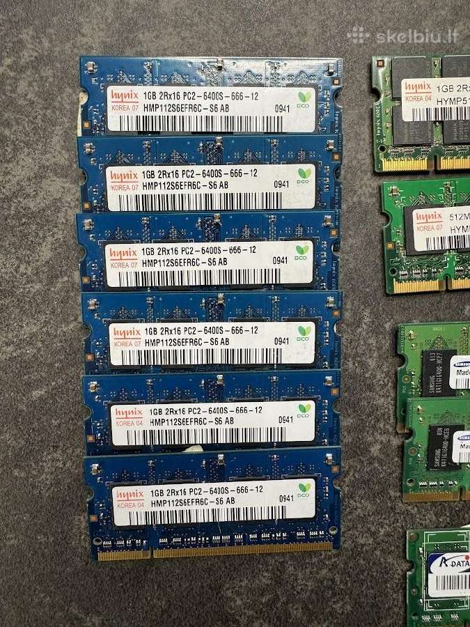 Seni RAM, įvairūs nuo 256 MB iki 2 GB - nuotraukos Nr. 5