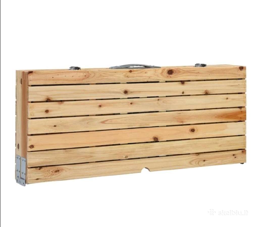 Lauko sulankstomas stalas su 4 kėdutėm - nuotraukos Nr. 2