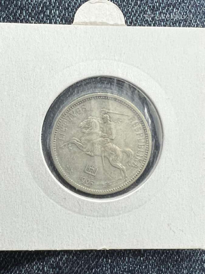 2 litai 1925 sidabras - nuotraukos Nr. 2