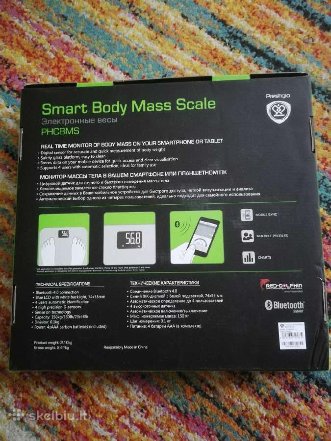 Prestigio Smart Body Mass Scale svaRStyklės - nuotraukos Nr. 2
