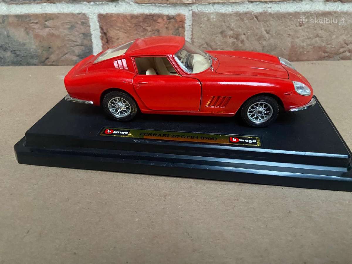 Ferrari 275 gtb4 1966 1:24 modeliukas italy burago - nuotraukos Nr. 5