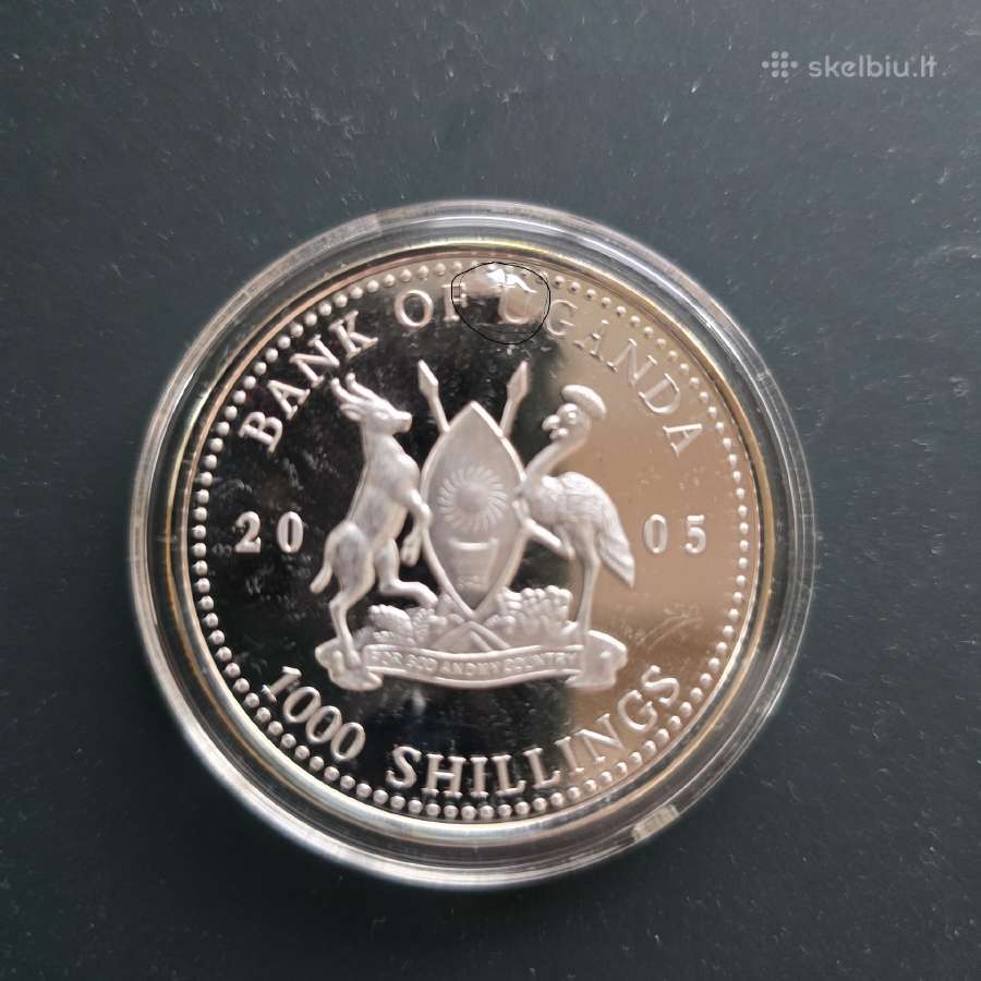 Uganda 2005 1000 shillings John Paul II vizitas Br - nuotraukos Nr. 2