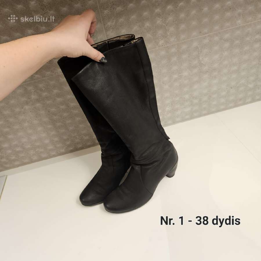 Odiniai auliniai 38-39 aukštakulniai batai 5-10eur - nuotraukos Nr. 2
