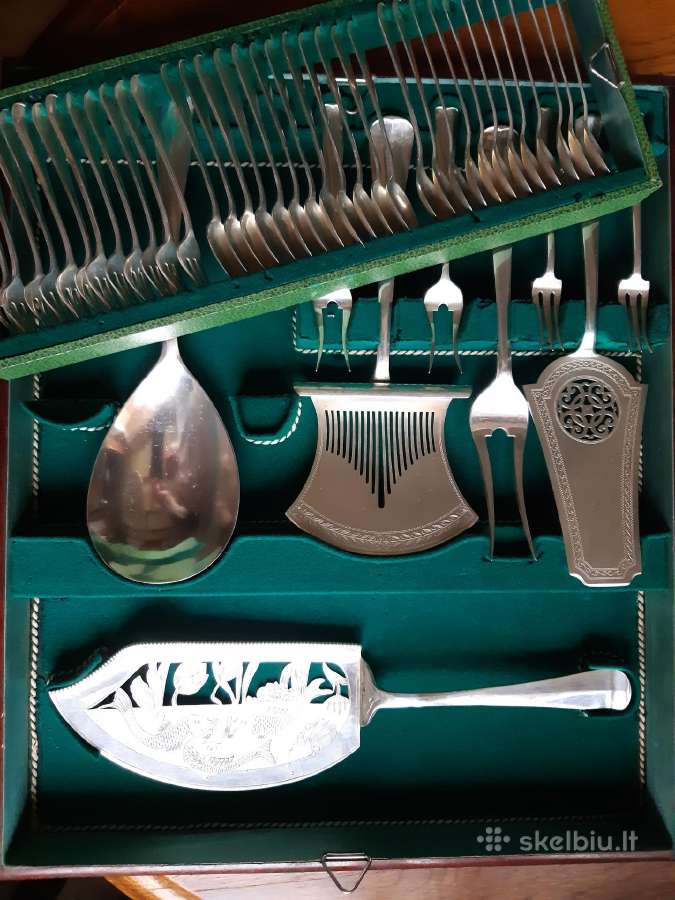 Sidabras , sidabrinis stalo irankiu komplektas - nuotraukos Nr. 6