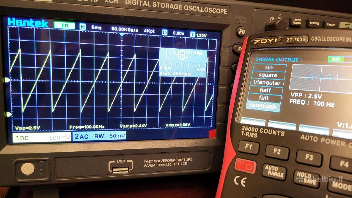 Osciloskopai Zt703s 3in1, Winapex 810b ir Fnirsi - nuotraukos Nr. 5