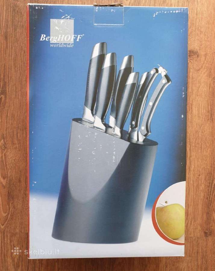 Berghoff 7 dalių peilių su stovu Geminis