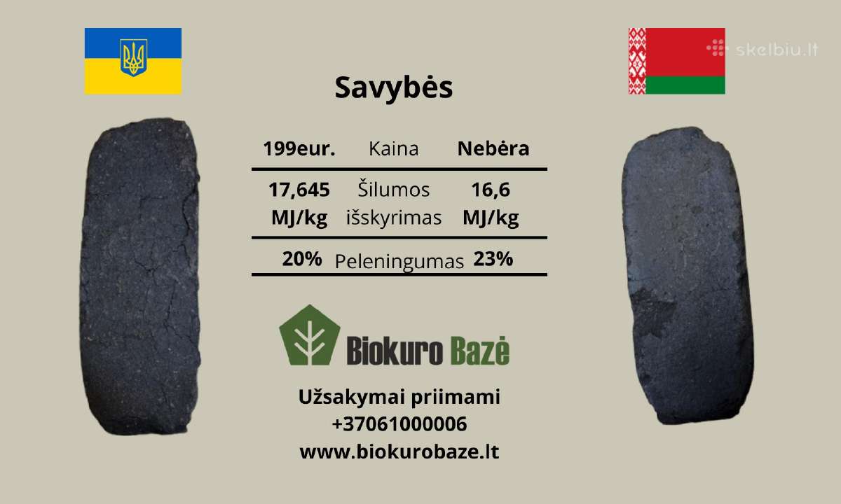 Durpių briketai - nuotraukos Nr. 2