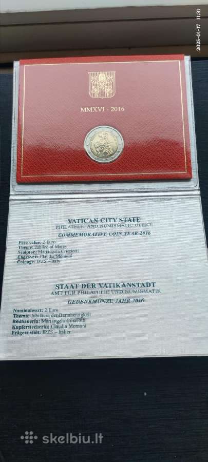 Vatikano 2€ 2016 Unc