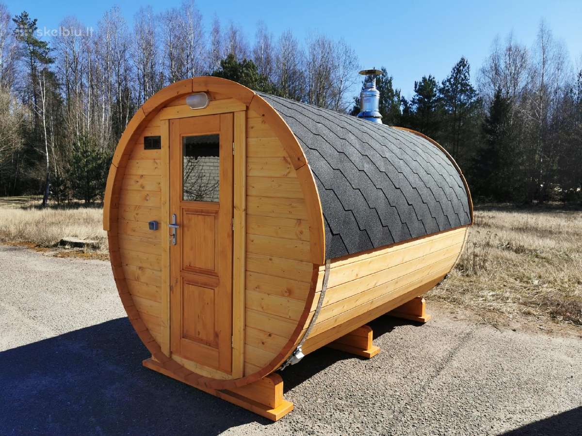 Lauko Apvali Pirtis 3600eur - Mobilios pirtys