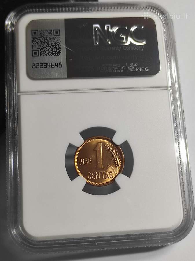 1 centas 1936 Ngc Ms66 Rd - nuotraukos Nr. 2