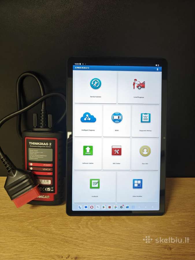 Thinkdiag 2 x-pro5 su planšetė paruošta darbui