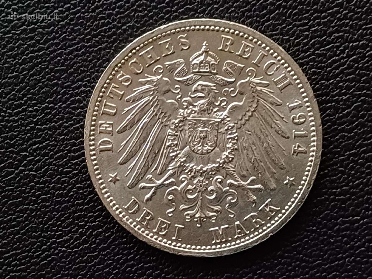 (564) 3 markės 1914m. sidabras