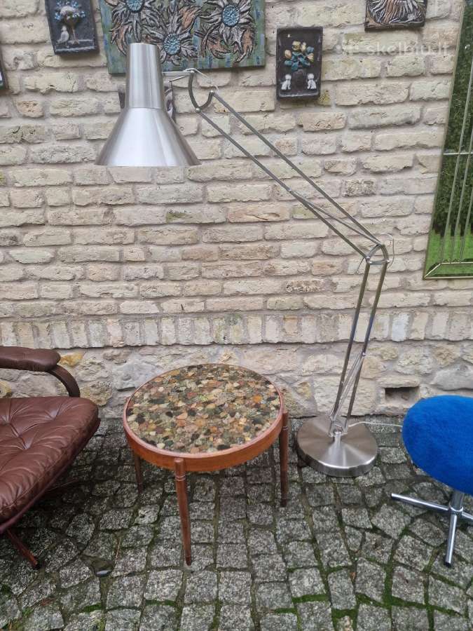 Vintažinis mid century odinis fotelis - nuotraukos Nr. 9
