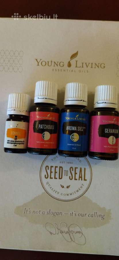 Aliejai young-living: Aroma siez, geranium, pačio