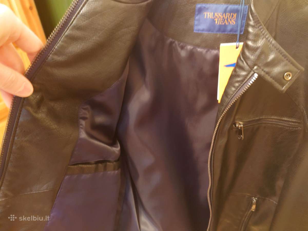 Trussardi juoda odinė strukė 48d. - nuotraukos Nr. 6