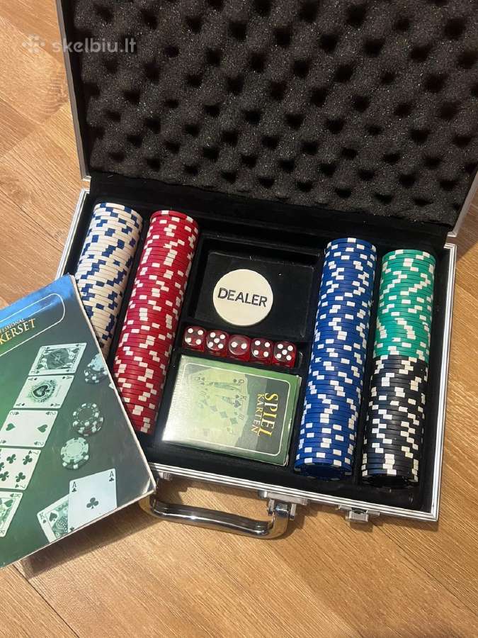Pokerio rinkinys (aliuminio lagaminėlyje)